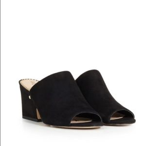 Sam Edelman Rheta Black Suede Mule Heel